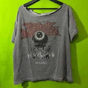 Graphic T-Shirt Mens Large Gray Distressed The Black Dahlia Murder Tee Metal